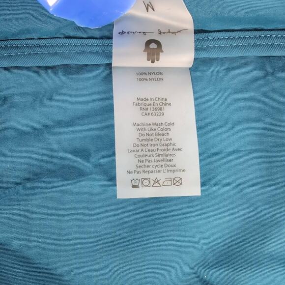 Spiritual Gangster Natasha Teal Blue Jacket Rain Mac / Trench Coat - Size M -NEW - Picture 6 of 16